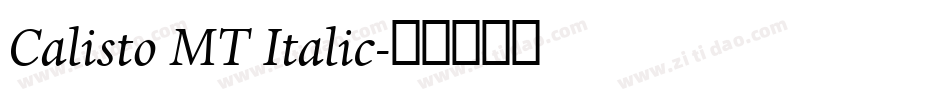 Calisto MT Italic字体转换